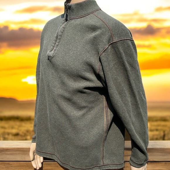 2-in-1 Age of Wisdom Reversible Brown/Olive 1/4 Zip Fleece Pullover - Picture 10 of 16